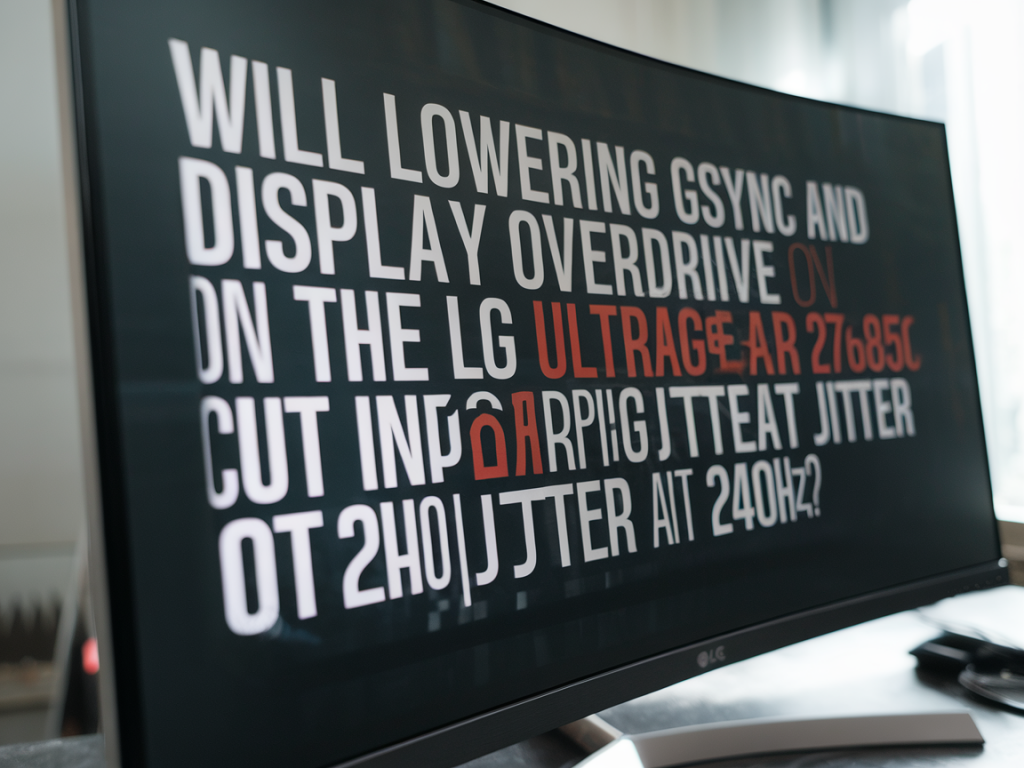 Will lowering gsync and display overdrive on the lg ultragear 27gp850 cut input jitter at 240hz