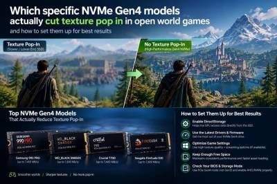 Which specific nvme gen4 models actually cut texture pop-in in open-world games and how to set them up for best results